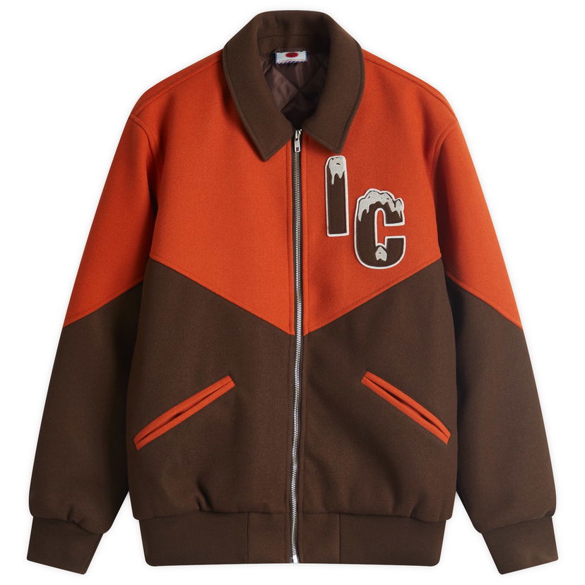 Bomberjakke BBC IceCream ICECREAM Panelled Varsity Jacket, Size Medium Orange | IC24404-BNO
