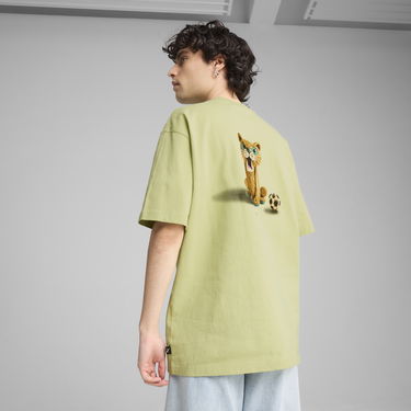 T-shirt Puma GRAPHICS The Cat T-Shirt Grøn | 629411_37, 3