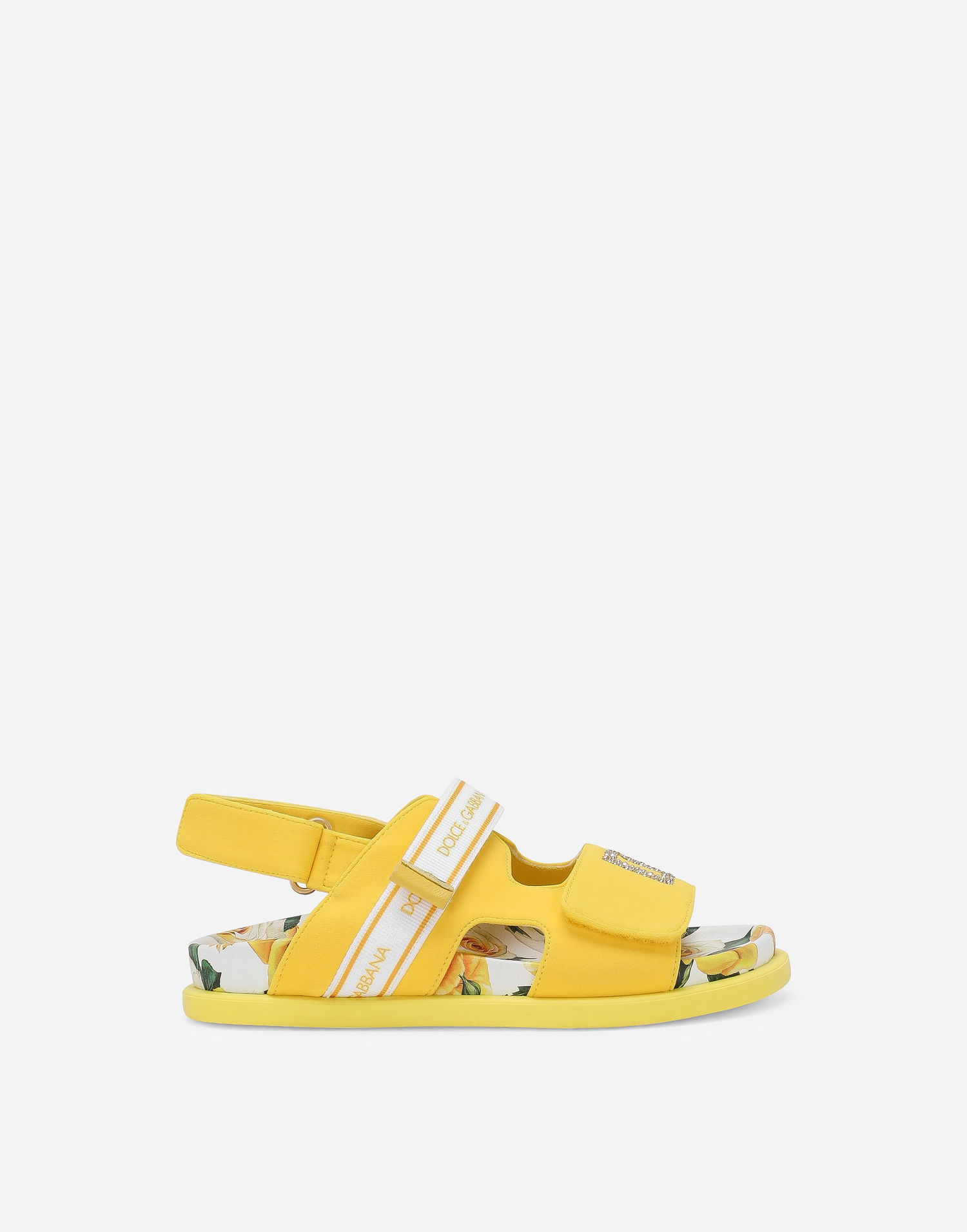 Sneakers og sko Dolce & Gabbana Spandex Fabric Floral Print Sandals Gul | D11238AA975HA3VO, 0