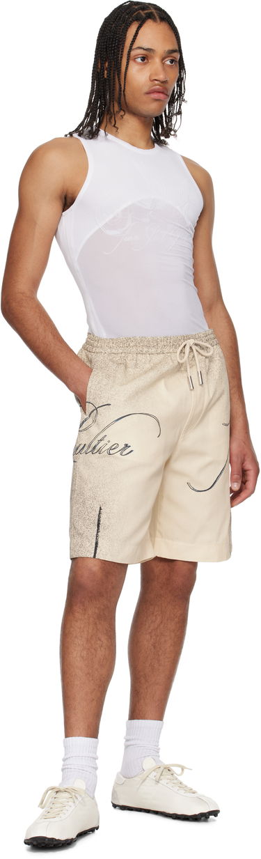 Shorts Jean Paul Gaultier Jean Paul Gaultier 'The Multi-Tattoo' Shorts Beige | 25/34-U-SH042-D503-030030, 3