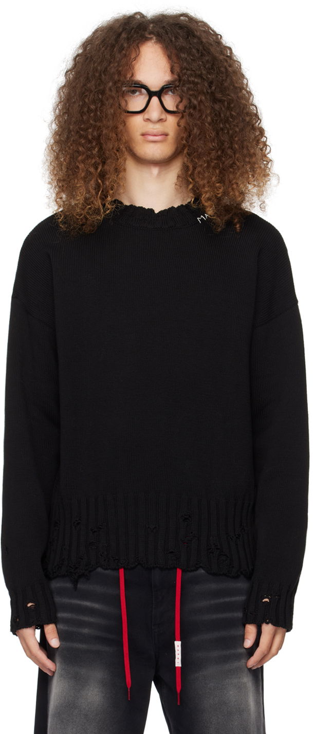 Sweater Marni Twisted Sweater Sort | GCMG0210A0 UFC652