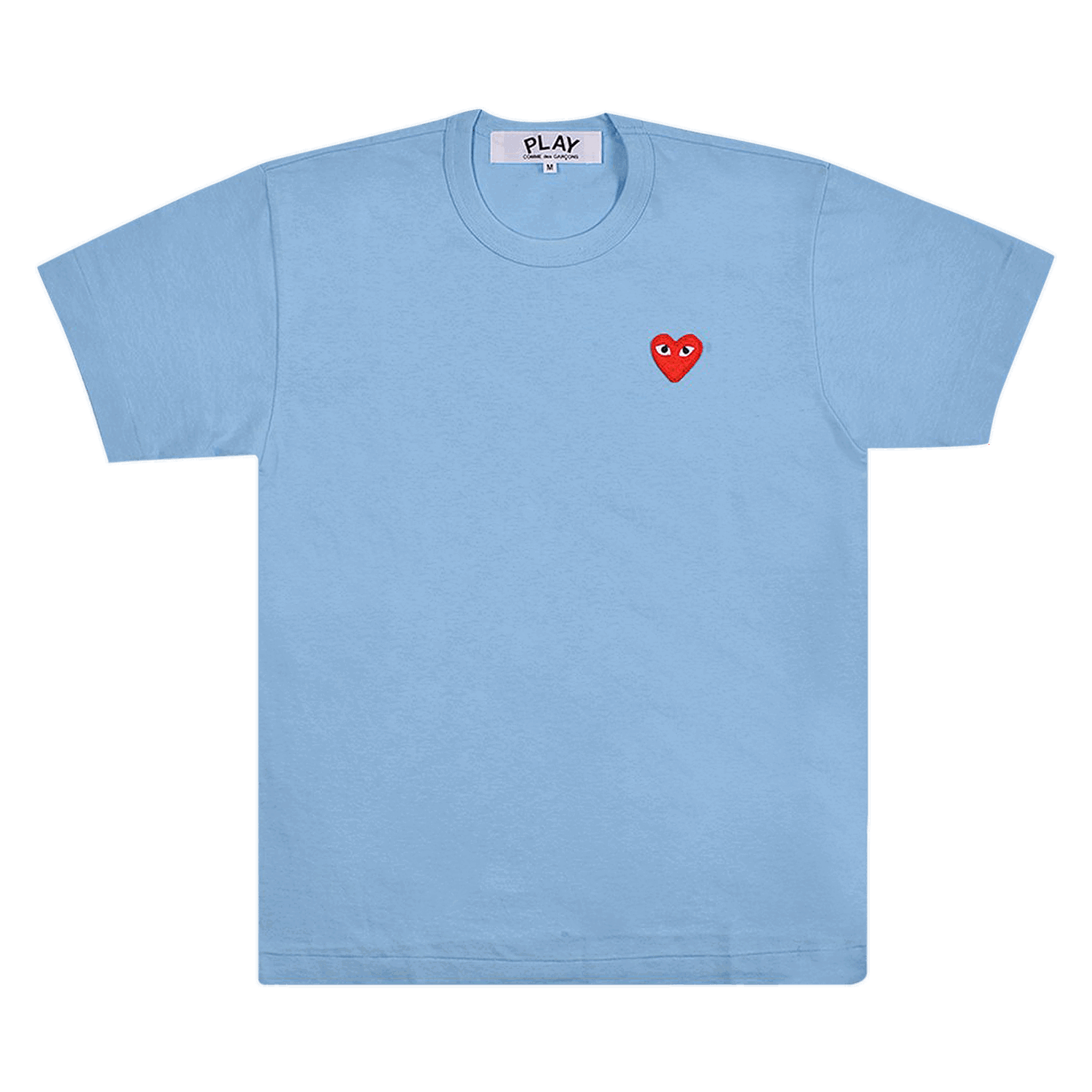 T-shirt Comme des Garçons PLAY Pastelle Red Emblem T-Shirt Blå | AZ T272 051 1, 0