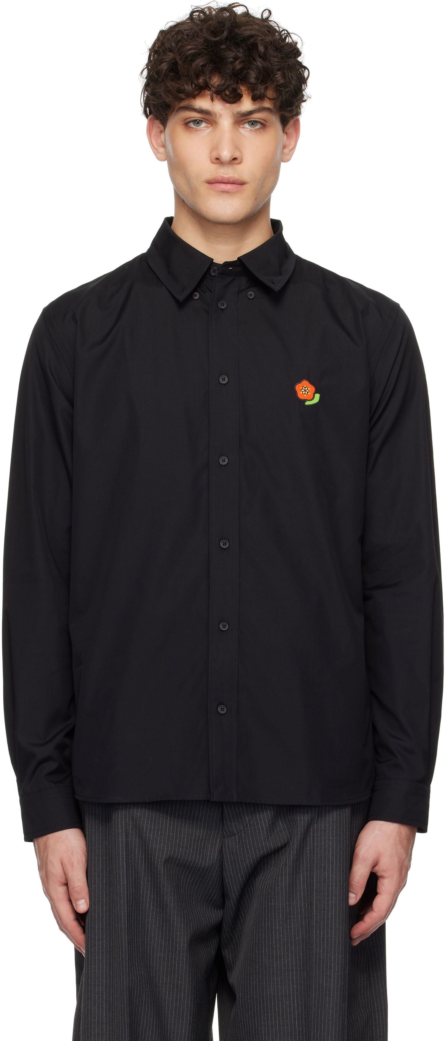 Skjorte KENZO Kenzo Paris Pop Casual Shirt Sort | FF55CH4109LI, 0