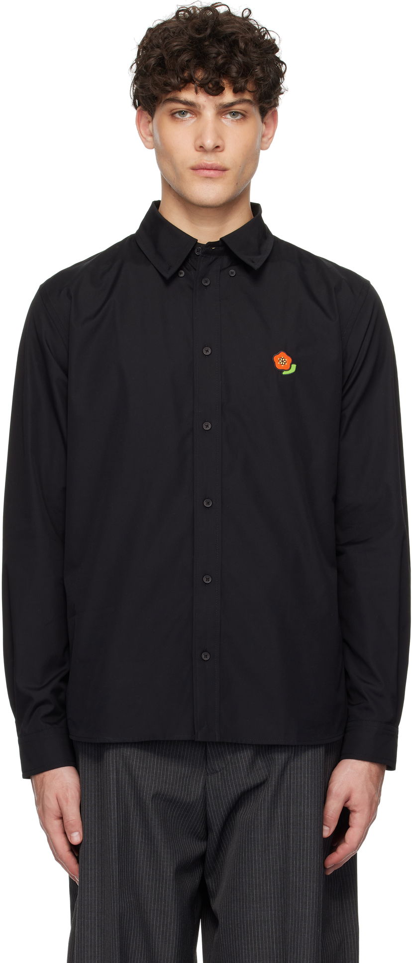 Skjorte KENZO Kenzo Paris Pop Casual Shirt Sort | FF55CH4109LI