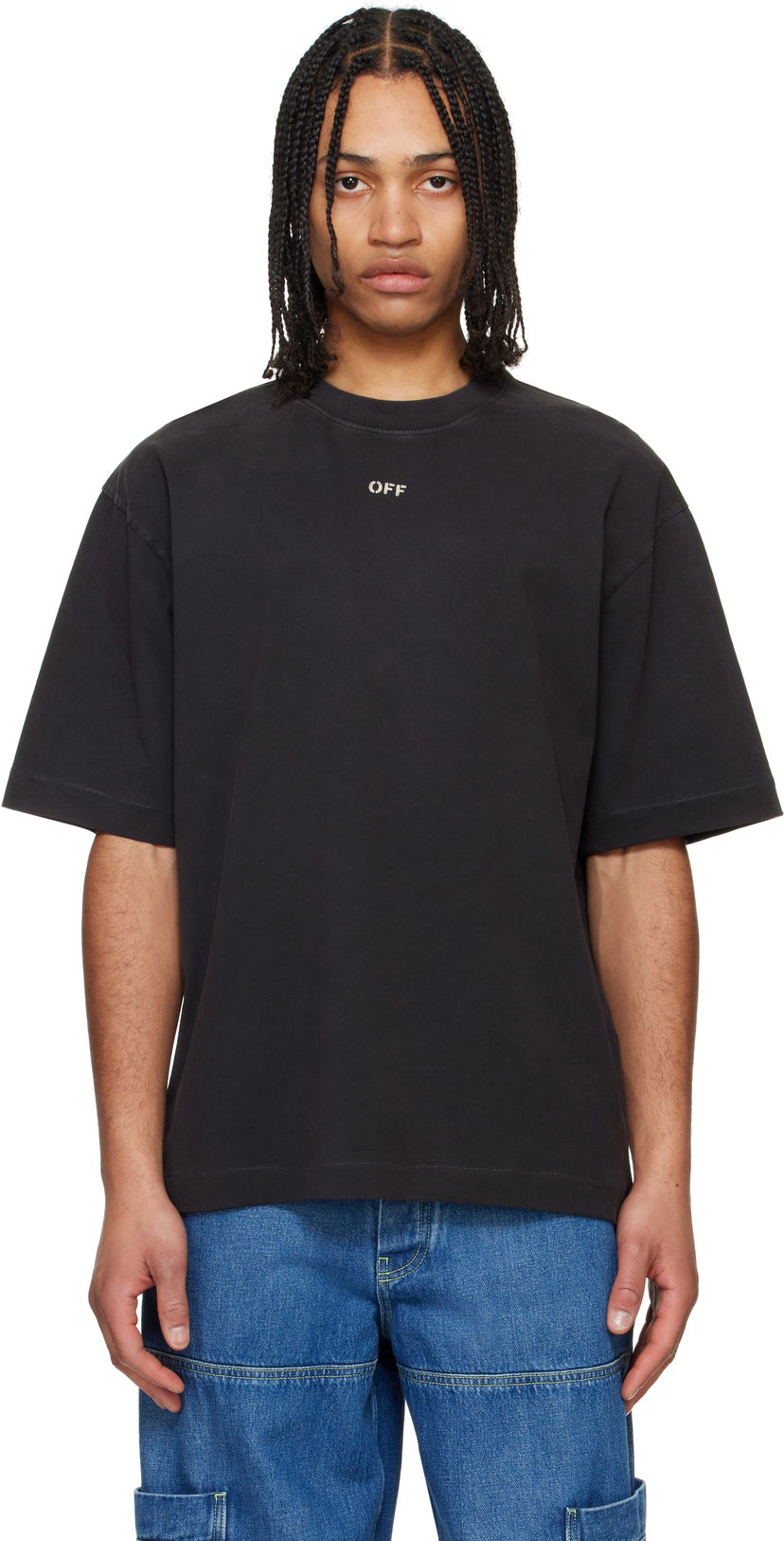 T-shirt Off-White Off-White Martyrdom Arrow Skate Short Sleeve T-Shirt Sort | OMAA120S25JER00I1361