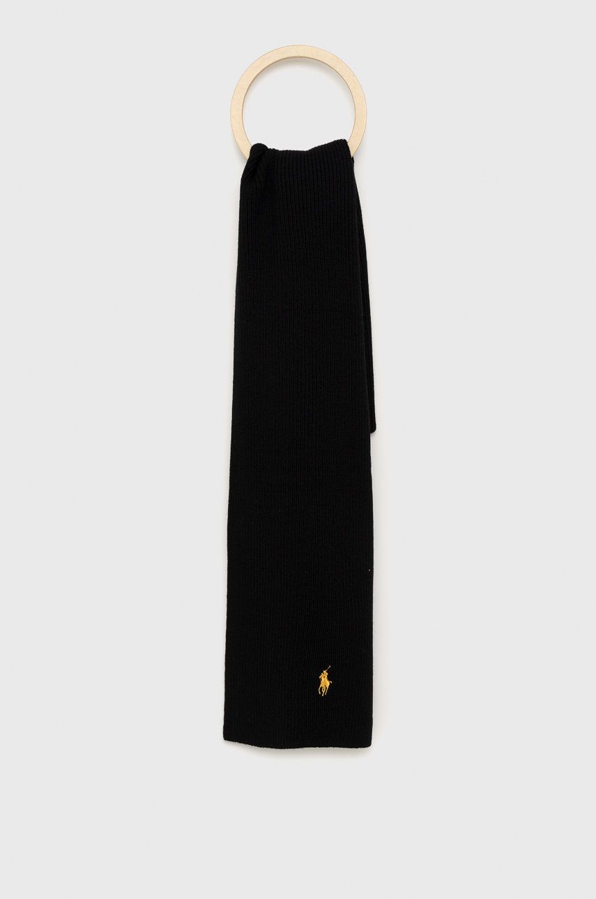 Tørklæde Polo by Ralph Lauren Polo Ralph Lauren Wool Scarf Sort | 710886136008, 0