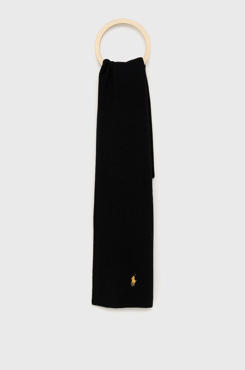 Tørklæde Polo by Ralph Lauren Polo Ralph Lauren Wool Scarf Sort | 710886136008