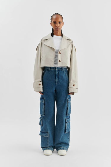 Frakker AXEL ARIGATO Gaia Cropped Trench Coat Beige | A2130001, 4