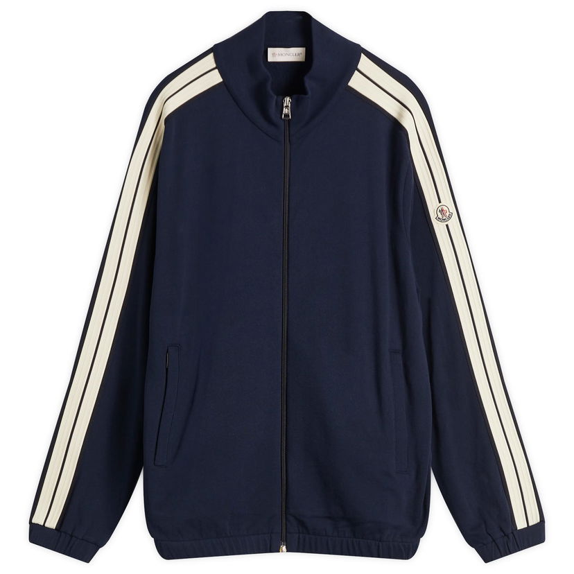 Bomberjakke Moncler Moncler Men's Zip-Up Fleece Sweatshirt Mørkeblå | 8G000-47-89AWU-742