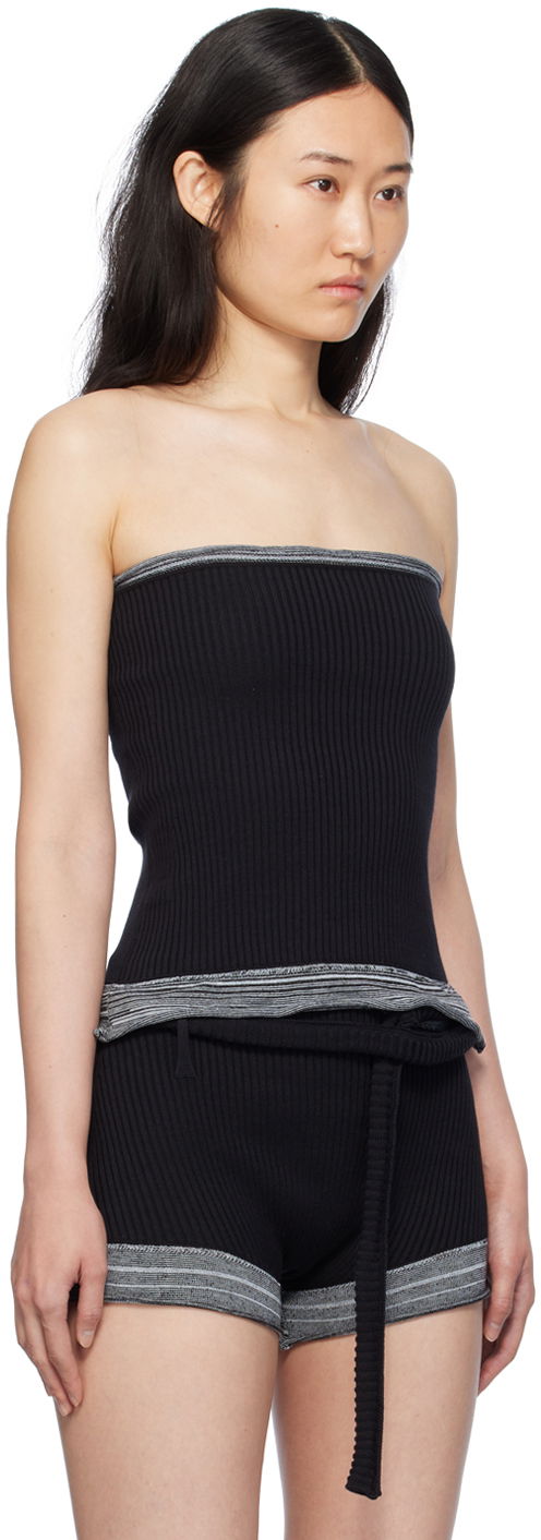 Tanktop Ottolinger Ottolinger Fringes Tube Top Sort | 708602, 1