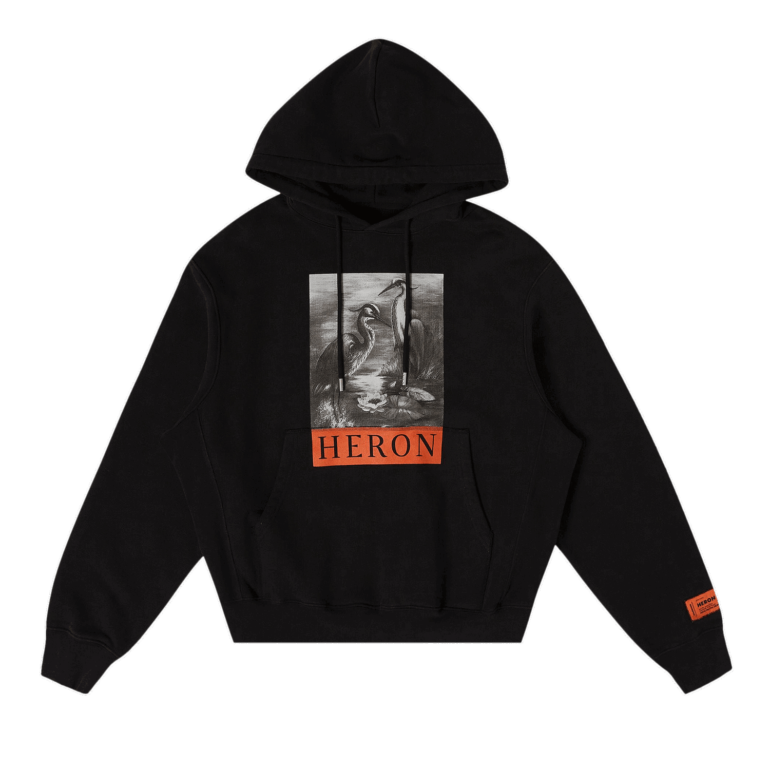 Sweatshirt HERON PRESTON Heron Hoodie Sort | HMBB024C99JER0031010, 0