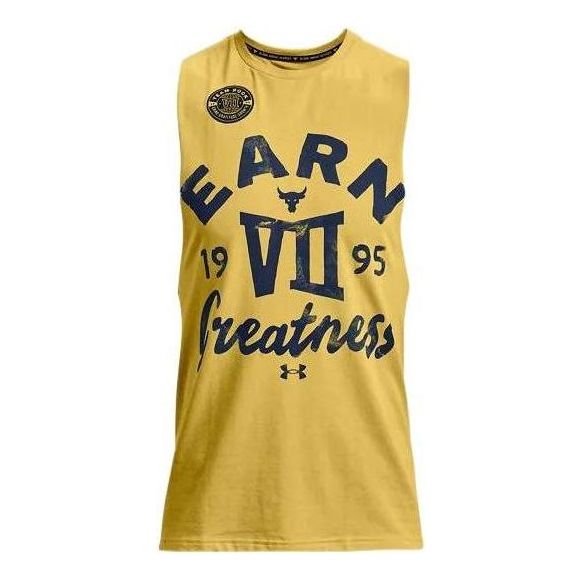 Tanktop Under Armour Project Rock Earn Greatness Graphic Tank Gul | 1370478-760