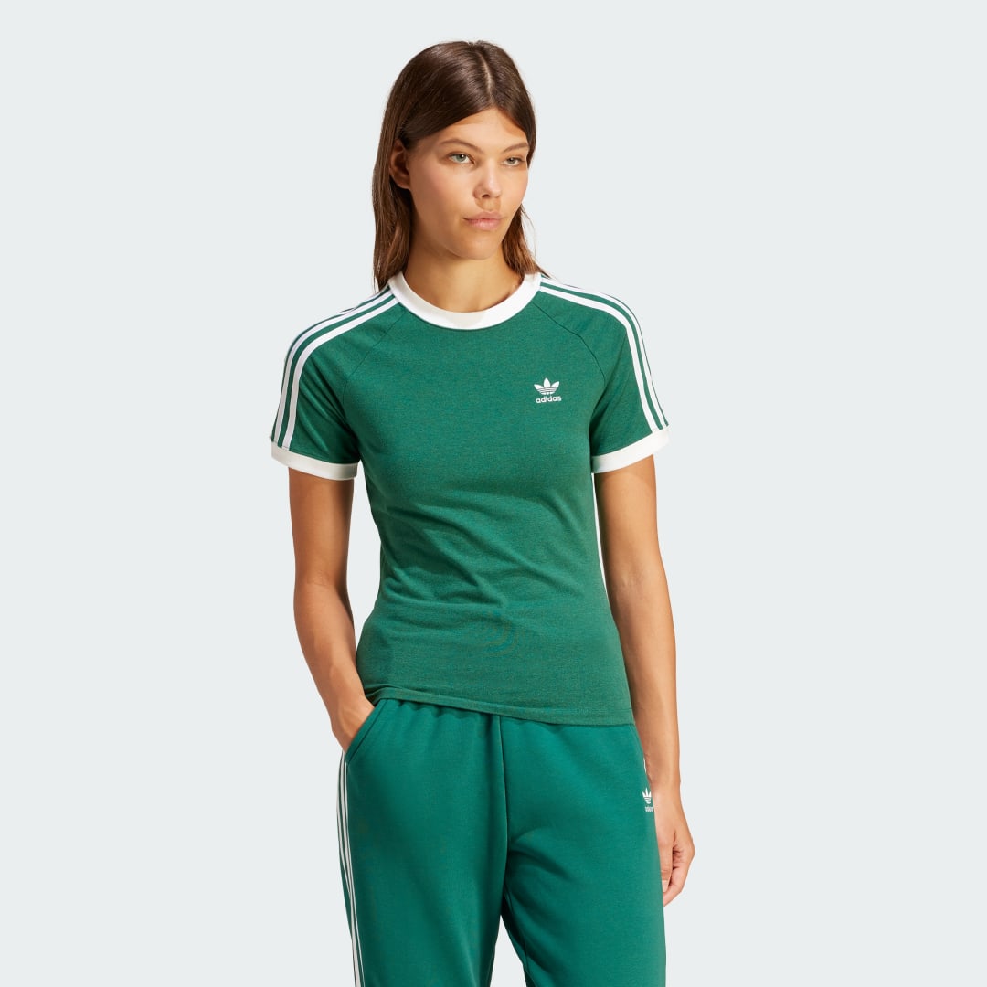T-shirt adidas Performance 3-Stripes Slim Raglan T-Shirt Grøn | IR8110, 0