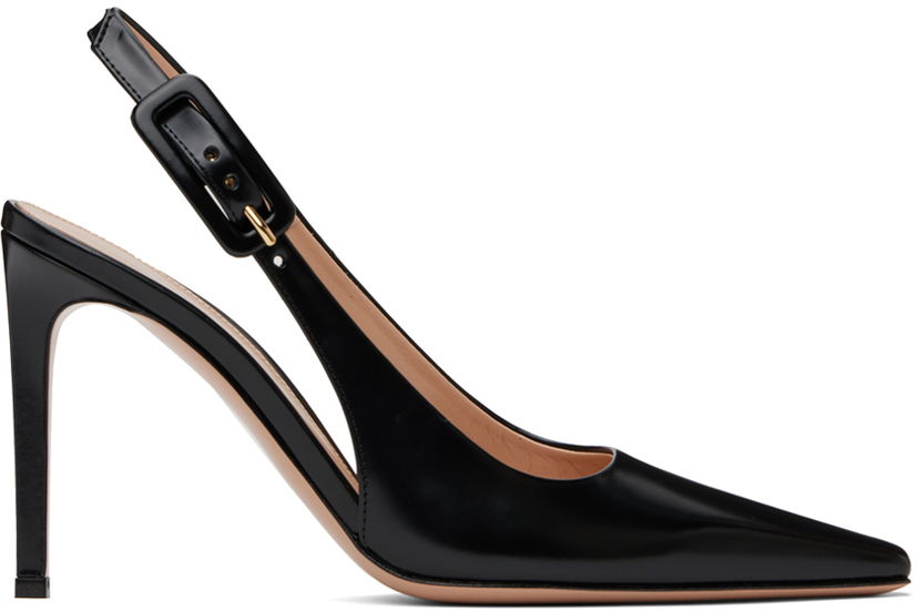 Sneakers og sko Gianvito Rossi Tokio Leather Slingback Heels Sort | G95441-95RIC-TOK
