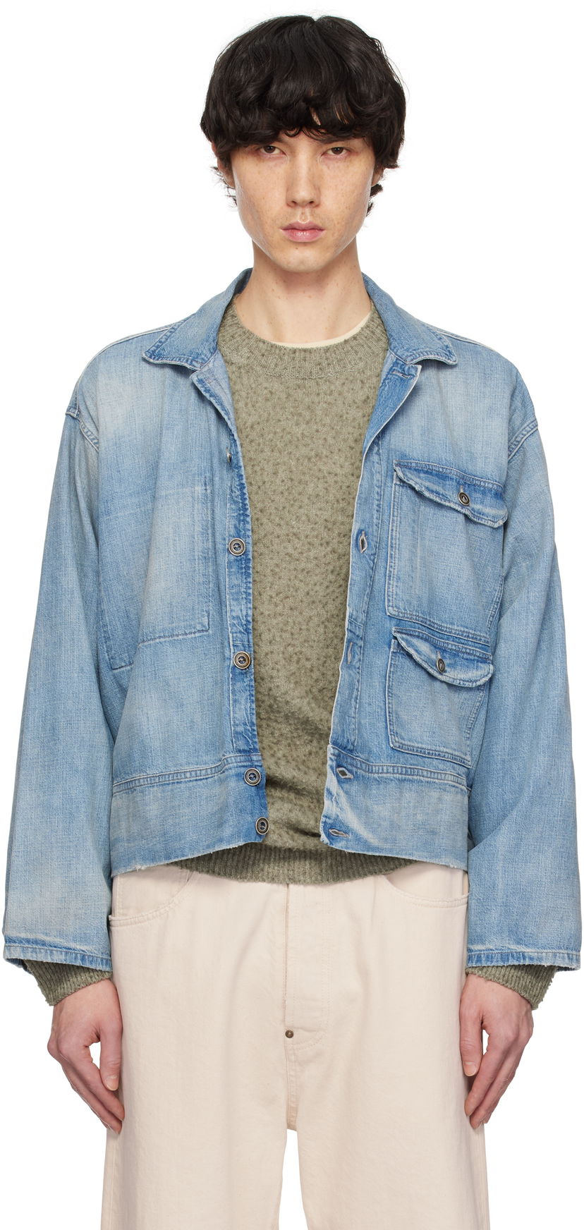 Jakke Maison Margiela Maison Margiela Sports Denim Jacket Blå | S50AM0637 M30021