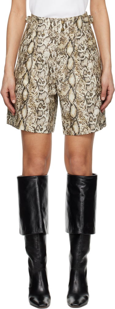 Shorts ISABEL MARANT Isabel Marant Felize Printed Leather Shorts Beige | SH0213FA-C1C01I, 0