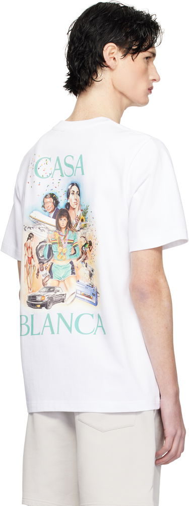 T-shirt Casablanca Graphic Print T-Shirt Hvid | MPS25-JTS-001-01, 2