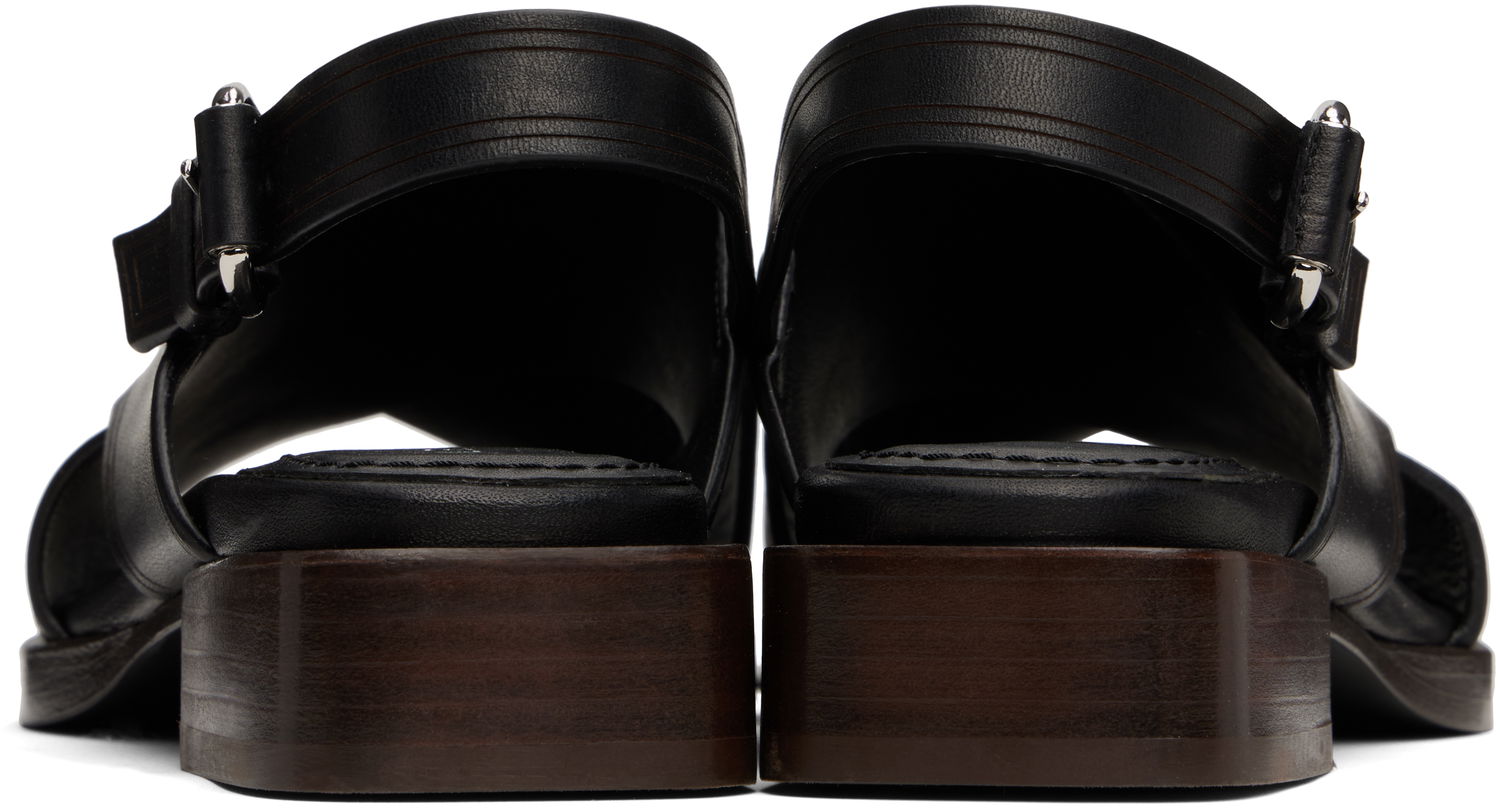 Tilbehør LEMAIRE Lemaire Cross Flat Sandals Sort | FO0162 LL0122, 1