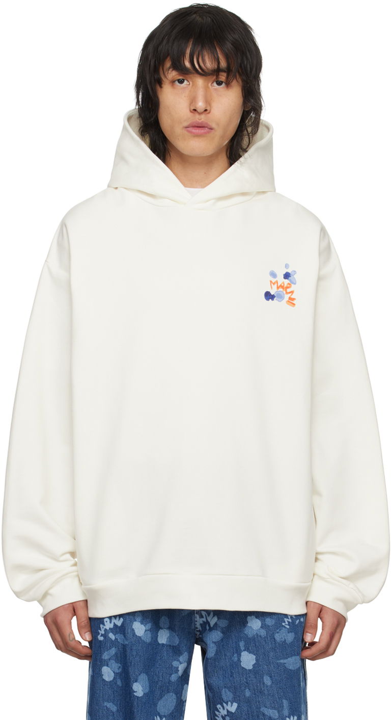 Sweatshirt Marni Dripping Hoodie Hvid | FUMU0067PL USCW17