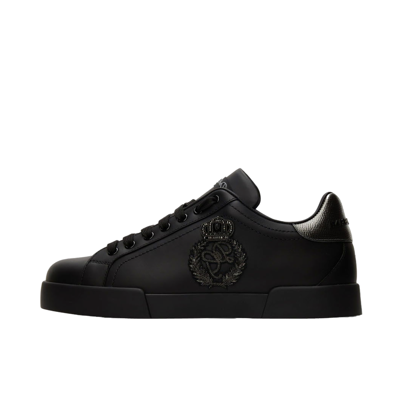 Sneakers og sko Dolce & Gabbana Black Portofino Sneakers Sort | CS1761AH164
