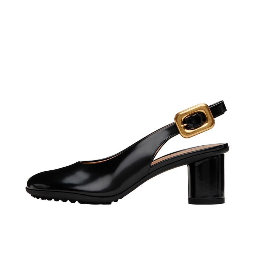 Sneakers og sko Bottega Veneta Leather Slingback Pumps with Buckle Sort | 778535 V2LR0