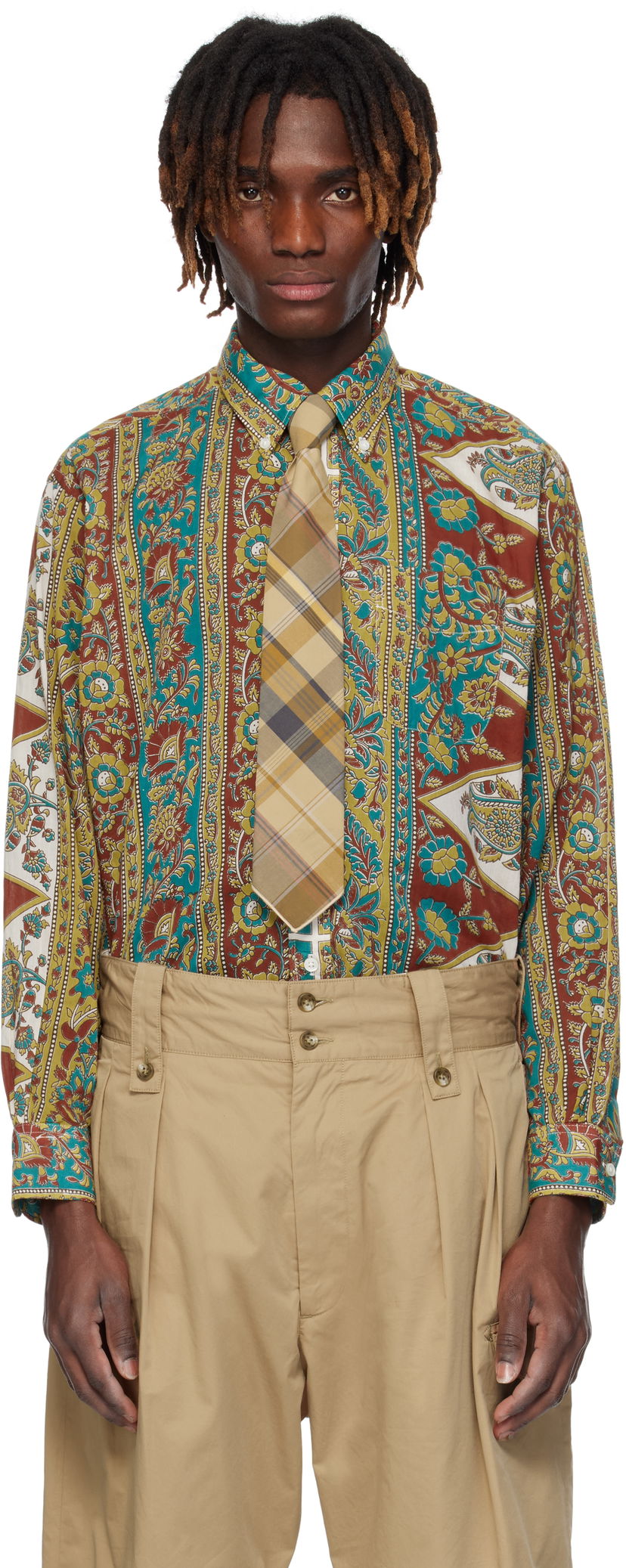 Skjorte Engineered Garments Engineered Garments 19 Century Button-Down Shirt Flerfarvet | 25S1A001