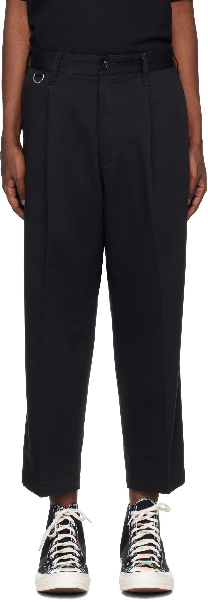 Bukser Neighborhood Dickies Edition Tuck Wide Trousers Sort | 242VFDKN-PTM01