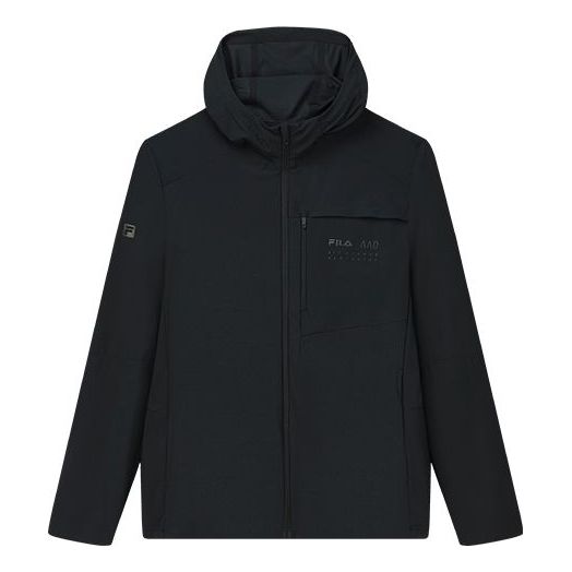 Vindjakke FILA Athletics Knit Hooded Jacket Sort | A11M211510F-BK