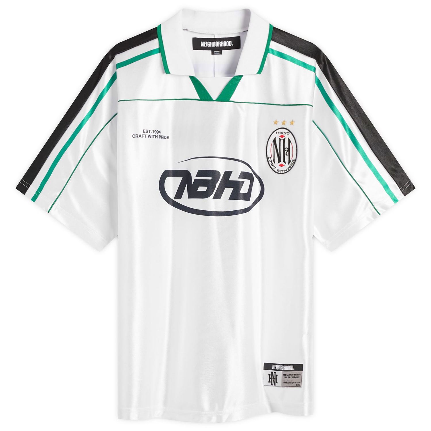 Jersey Neighborhood Game Shirt, Size Large Hvid | 251FPNH-CSM16-WHT, 1