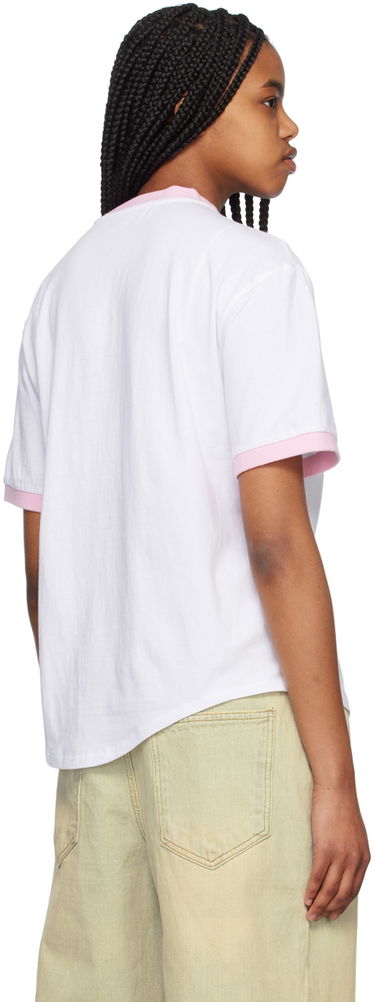 T-shirt We11done We11done Crewneck T-Shirt with Rabbit Print Hvid | WD-TT1-23-736-U-PK, 2