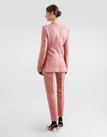 Jakke Dolce & Gabbana Dolce & Gabbana Turlington Single-Breasted Floral Jacquard Jacket Lyserød | F29UCTHJMQKF0473, 2