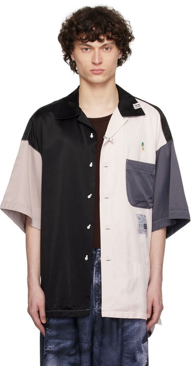 Skjorte Maison MIHARA YASUHIRO MIHARA YASUHIRO Crazy Pattern Short-Sleeve Shirt Grå | J14SH185, 0