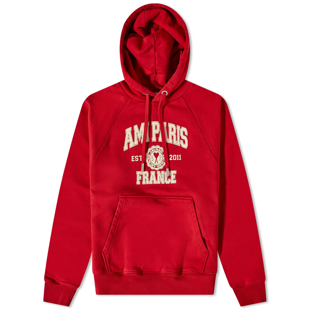 Sweatshirt AMI Paris FR Hoodie Rød | USW210-747-600, 0