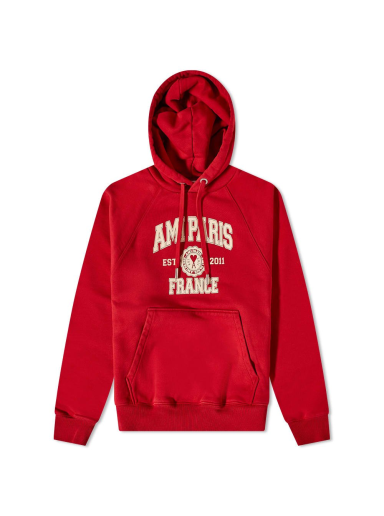 Sweatshirt AMI Paris FR Hoodie Rød | USW210-747-600