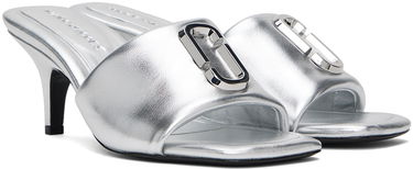 Kjole Marc Jacobs Marc Jacobs 'The Leather J Marc' Heeled Sandals Metalisk | 2S4FSA001F04, 3