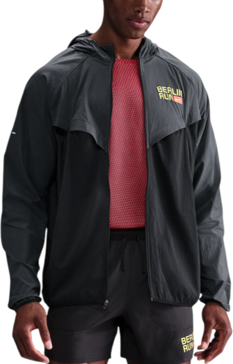 Vindjakke Nike Nike Stride Berlin Marathon Hooded Jacket Sort | ih4068-010