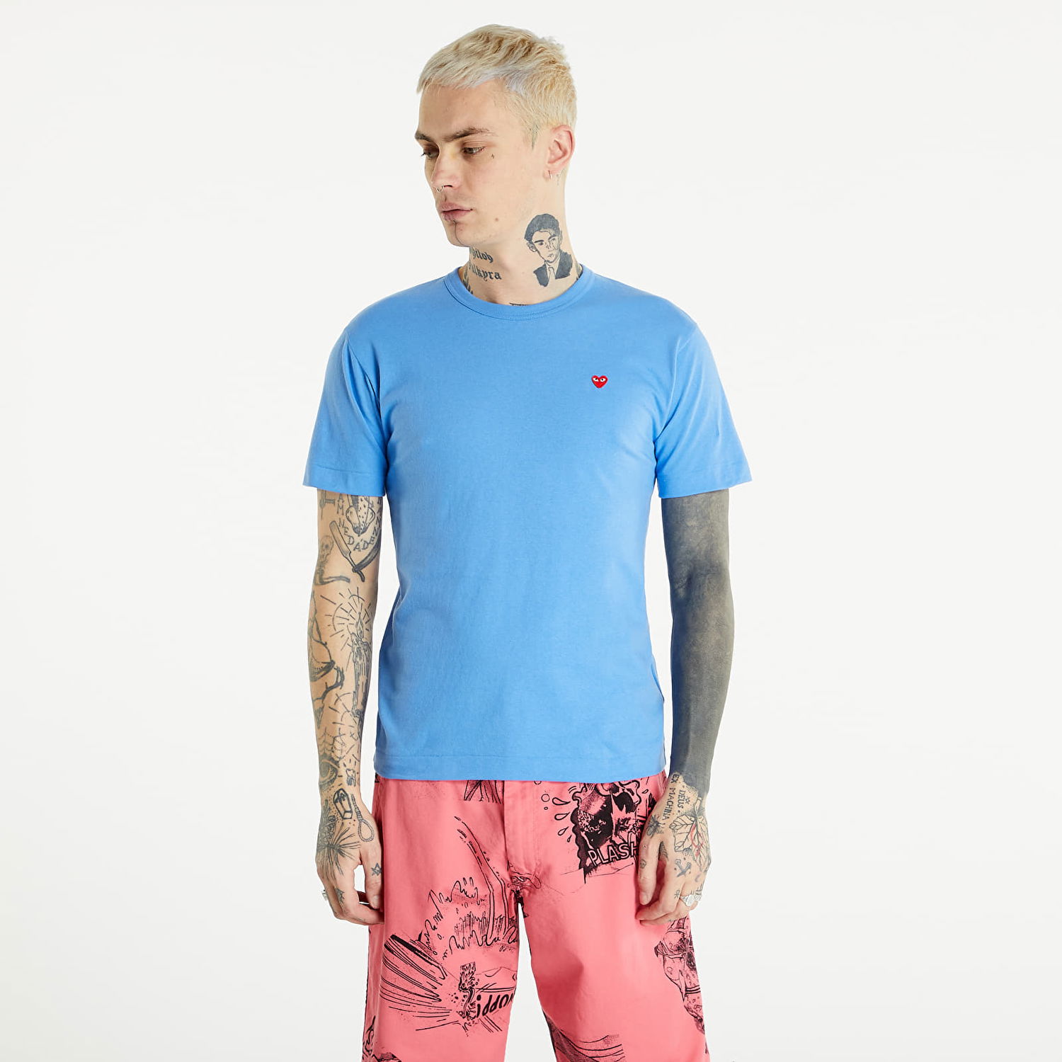 T-shirt Comme des Garçons PLAY Heart Logo Tee Blå | AZT314 blue, 0