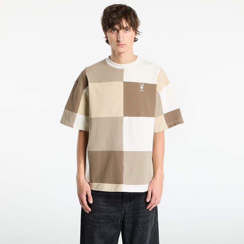 T-shirt Footshop Playboy x FTSHP Patchwork Tee UNISEX Cream Beige | FTSHP_510