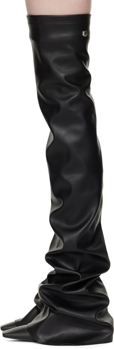 Tøj The Attico Attico Robin Thigh-High Boots Sort | 250WSH00872 PUR003AA, 2