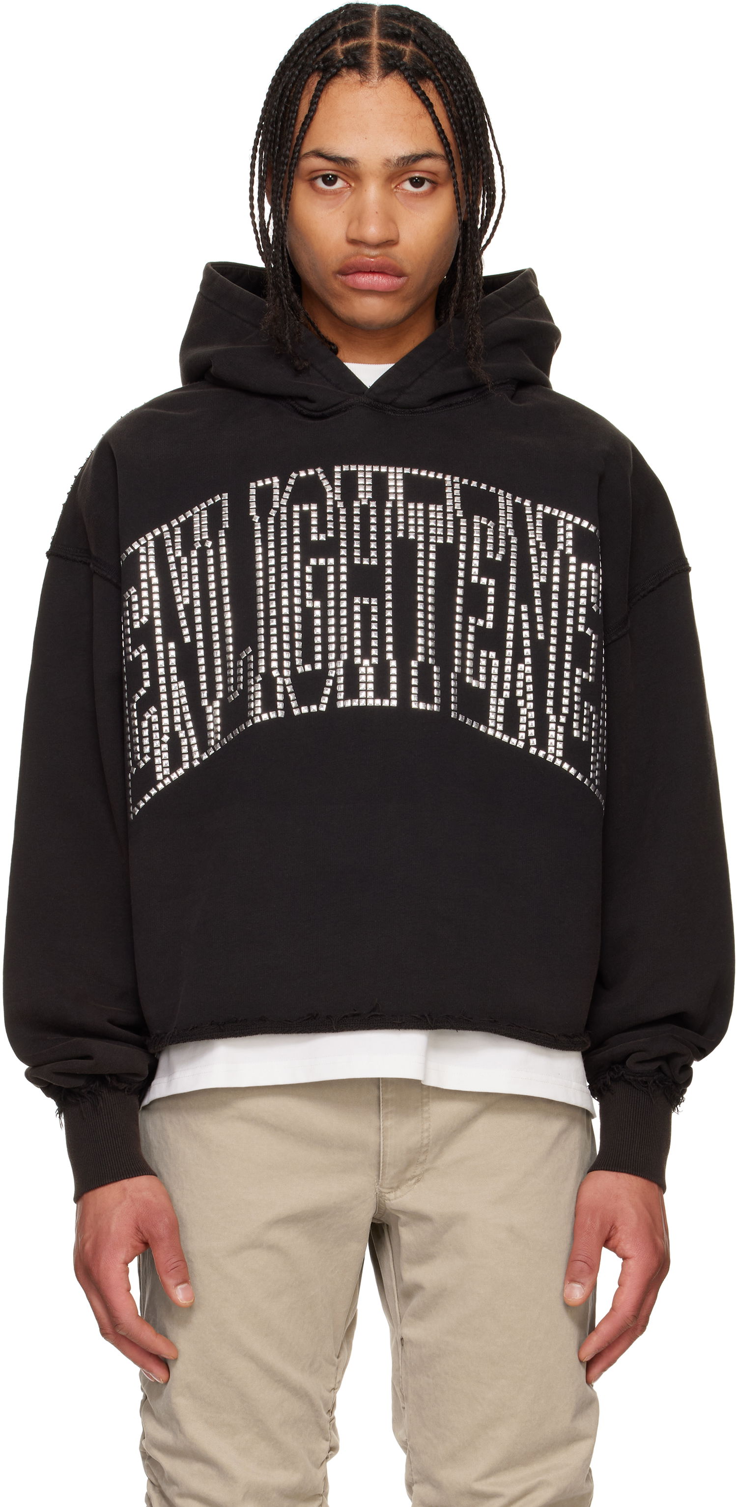 Sweatshirt MISBHV MISBHV 'Enlighted' Cropped Hoodie Sort | 250M215, 0