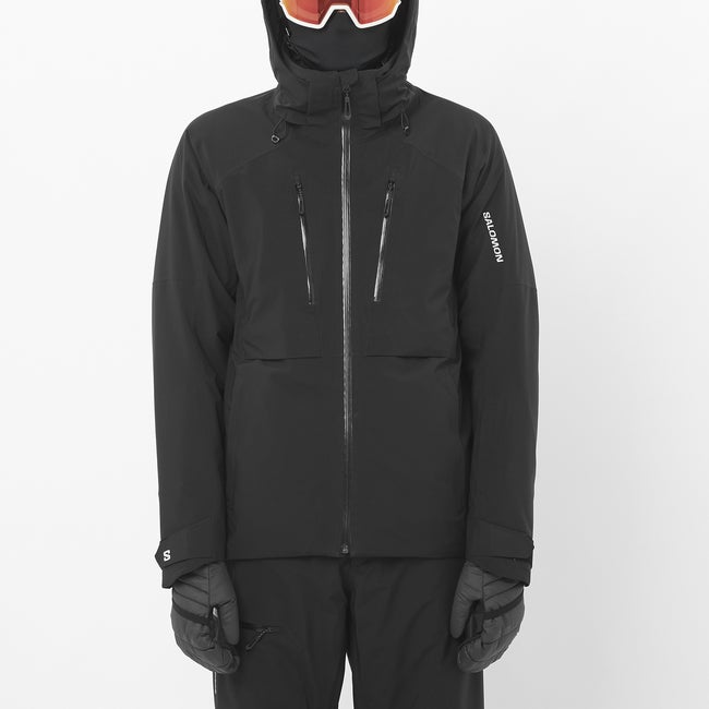 Jakke Salomon Brilliant Ski Jacket Sort | LC2635000, 0