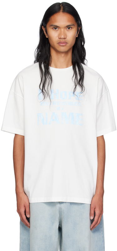 T-shirt We11done Lettering T-Shirt Hvid | WD-TT2-24-760-U-WH, 0