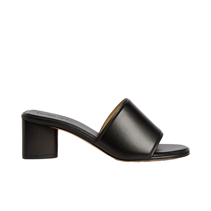 Sneakers og sko Bottega Veneta The Band Slip-On Leather Sandals Sort | 651378VBSL01000