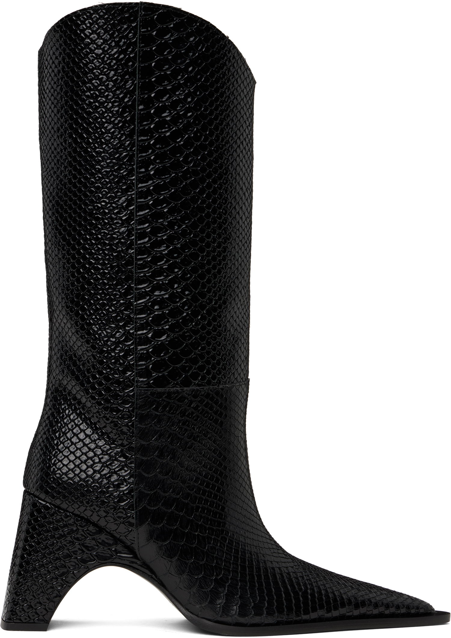 Tøj Coperni Coperni Python Embossed Bridge Cowboy Boots Sort | COPSH16F6047, 0