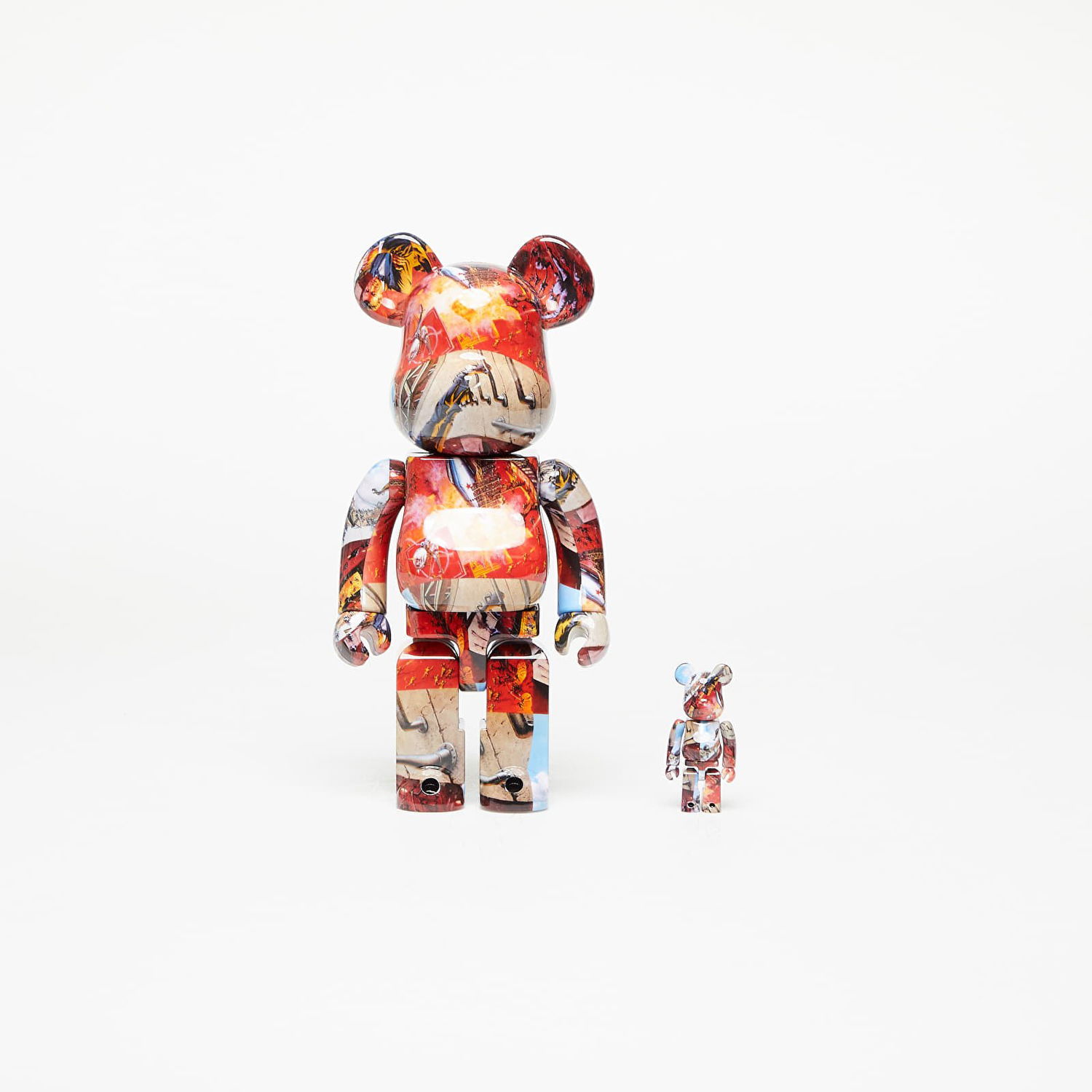 Collectible Medicom Toy BE@RBRICK 007 YOU ONLY LIVE TWICE 100% & 400% Set Rød | MT_0046, 0