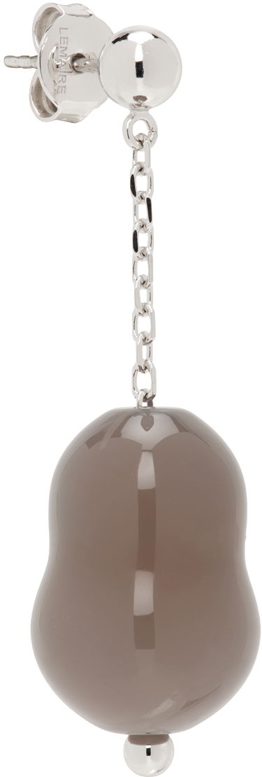 Øreringe LEMAIRE LEMAIRE Carved Stone Single Earring Grå | JW0066 LO0047, 1