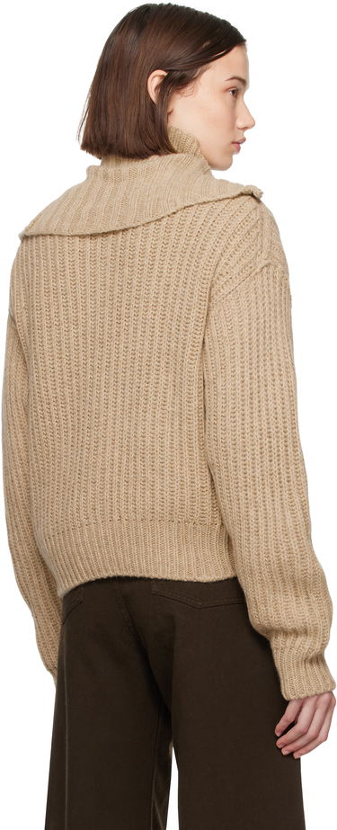 Sweater LEMAIRE LEMAIRE Trucker Collar Cardigan Beige | TO1263 LK1029, 2