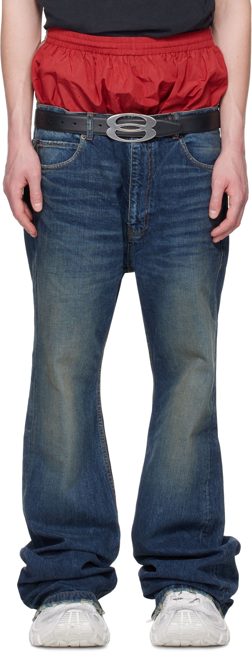 Jeans Balenciaga Balenciaga Layered Jeans Blå | 814224TRW62