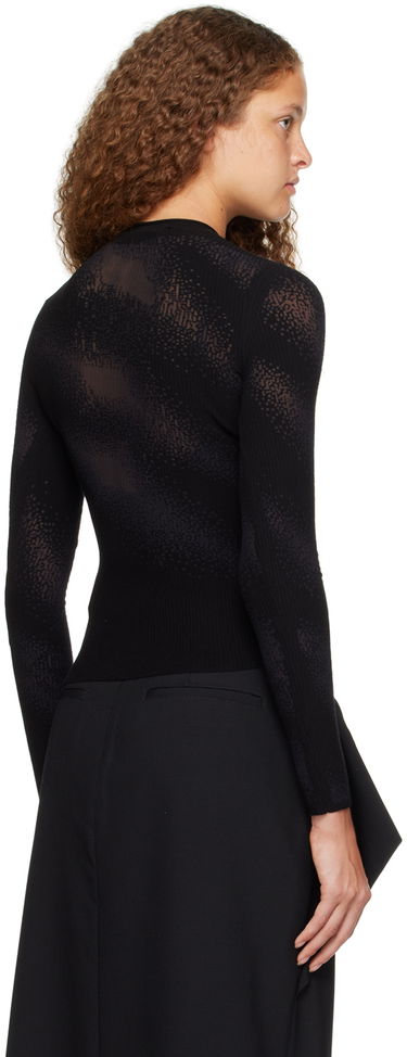 Sweater Dion Lee Dion Lee Burn Out Long Sleeve T-Shirt Sort | C7201P23, 2