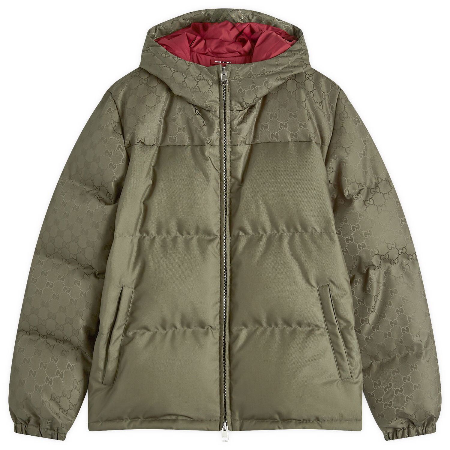 Puffer jakke Gucci Jacquard Down Jacket Grøn | 794823-Z8BTB-3364, 1